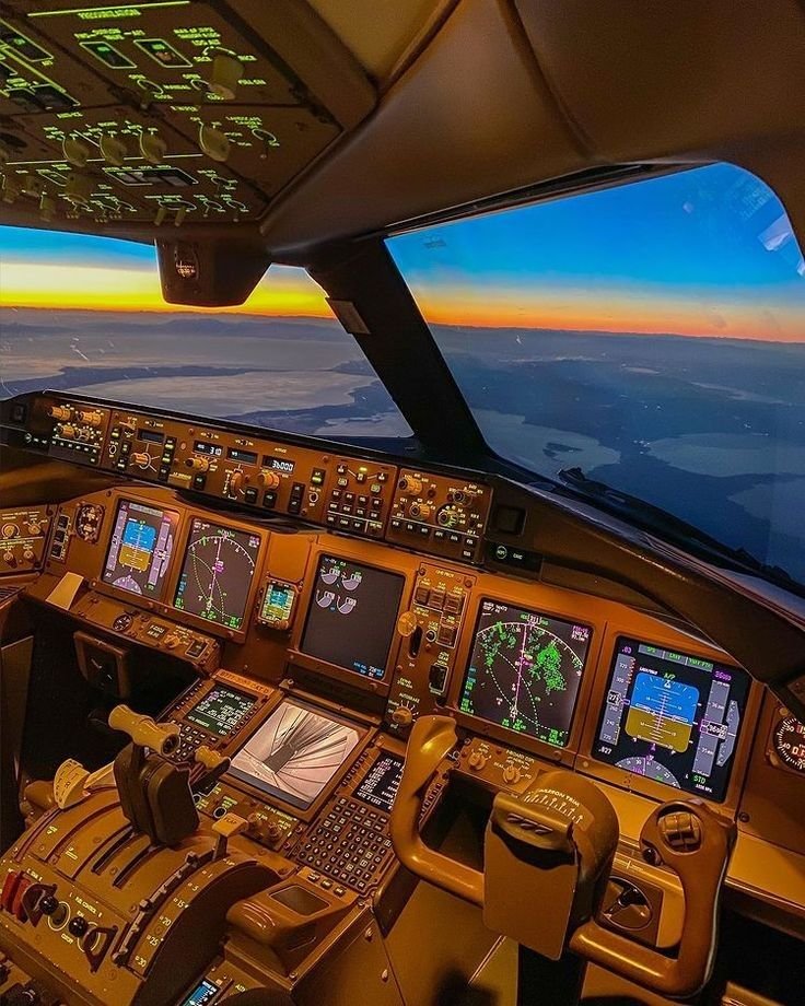 Flight cockpit view